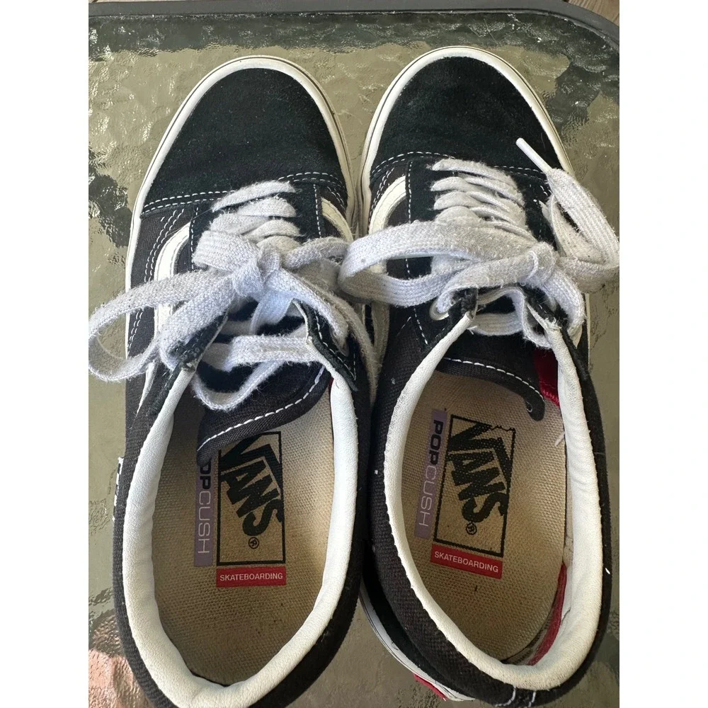 Vans Skate Old Skool Skateboarding Shoes Black White Sneakers‎ Men's 6.5